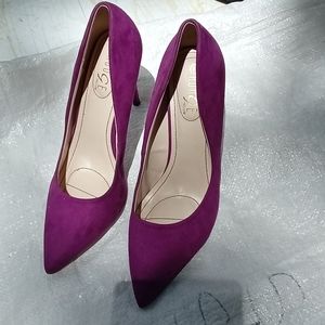 Rogue helium size 11 purple suede high heel shoes